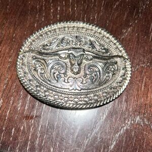 Montana Silversmith Western Longhorn Silver Belt Buckle